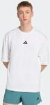 T-Shirt ADIDAS PERFORMANCE "OVERSIZE TEE", Herren, Gr. M, wei&szlig;, Obermaterial: 74%