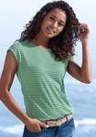 Vivance Kurzarmshirt "mit Streifenstruktur" aus b&uuml;gelfreier Viskose-Qualit&auml;t