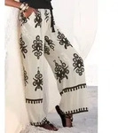Palazzohose LASCANA "mit Ethno-Print und weitem, luftigem Bein", Damen, Gr. 40,...