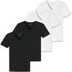 T-Shirt SCHIESSER "T-Shirt 2PACK T-shirt 4er Pack", Herren, Gr. 4XL, schwarz