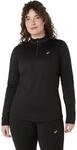 Laufshirt ASICS "ASICS CORE LS 1/2 ZIP WINTER TOP", Damen, Gr. L, schwarz