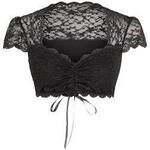 Dirndlbluse NINA VON C. "Dirndlbluse kurzarm Nina", Damen, Gr. 32, schwarz,