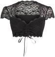 Dirndlbluse NINA VON C. "Dirndlbluse kurzarm Nina", Damen, Gr. 32, schwarz,