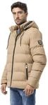 Steppjacke CIPO & BAXX, Herren, Gr. 3XL, beige, Web, Obermaterial: 100% Polyester,