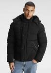 Bruno Banani Steppjacke mit Kapuze Winterjacke mit Fellimitat und abnehmbarer Kapuze