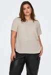 Shirtbluse ONLY CARMAKOMA "CARVICA SS TOP WVN NOOS", Damen, Gr. 48, gelb (moonbeam),