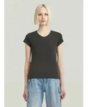 T-Shirt G-STAR "Overdyed Eyben Slim V-Neck Top 2.0", Damen, Gr. XXS, schwarz...
