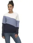 Sweater RAGWEAR "JOHANKA BLOCK", Damen, Gr. XS, bunt (stone blau), Sweatware,