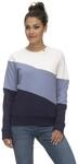 Sweater RAGWEAR "JOHANKA BLOCK", Damen, Gr. XS, bunt (stone blau), Sweatware,