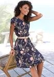 Vivance Jerseykleid "mit Blumenprint und Raffungen auf den Schultern" Ohne...
