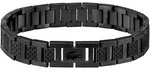 Armband LACOSTE "METROPOLE", schwarz, Armb&auml;nder, Herren, 20cm, ohne Stein,