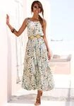 Midikleid BUFFALO "mit blumendruck aus gewebter Viskose", Damen, Gr. 46, N-Gr,...
