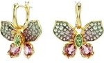Paar Creolen SWAROVSKI "Schmuck Geschenk Idyllia Drop-Ohrh&auml;nger Schmetterling", gold