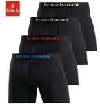 Boxer BRUNO BANANI "Boxershorts f&uuml;r Herren", Herren, Gr. M, 4 Stk., schwarz,...