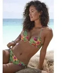 Bikini-Hose LASCANA "Malia", Damen, Gr. 36, N-Gr, rosa (salbei, pink bedruckt),