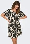 ONLY CARMAKOMA Sommerkleid "CARLUX SS TUNIC DRESS WVN NOOS" Materialmix, loose fit