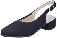 Slingsandale RIEKER, Damen, Gr. 37, schwarz, Nubuklederimitat, festlich, Schuhe,