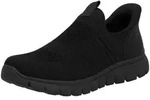 Slipper RIEKER "Ready2GO", Herren, Gr. 41, schwarz, Lederimitat, Textil, unifarben,