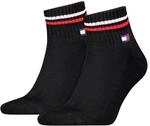Tommy Hilfiger Kurzsocken "TH UNI TJ QUARTER 2P ICONIC" 2 Paar, Half-Terry-Sohle f&uuml;r