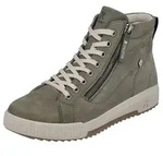 Schn&uuml;rboots RIEKER SPORT, Damen, Gr. 42, gr&uuml;n (khaki), Leder, Schuhe...