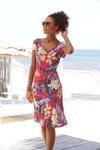 LASCANA Sommerkleid "mit V-Ausschnitt und Alloverdruck, Jerseykleid" Ohne...