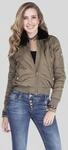 Bomberjacke CIPO & BAXX "Jacke", Damen, Gr. L, gr&uuml;n (khaki), Stoff, 100% Polyester,