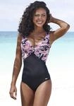 Badeanzug SUNSEEKER "Palina", Damen, Gr. 42, Cup C, schwarz (schwarz bedruckt),