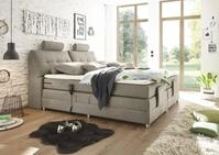 ED EXCITING DESIGN Boxspringbett "Palermo" inkl. Motor, Topper, Kopfst&uuml;tze und