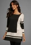 Laura Scott Longpullover mit geometrischem Jacquardmuster