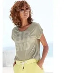 T-Shirt ELBSAND "Eldis", Damen, Gr. S (36), gr&uuml;n (khaki meliert), Single Jersey,