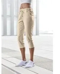 Caprileggings LASCANA, Damen, Gr. 46, N-Gr, beige (sand), Obermaterial: 70%...