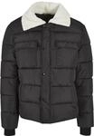 Winterjacke URBAN CLASSICS "Urban Classics Herren Sherpa Collar Padded Shirt Jacket",