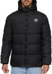 Steppjacke INDICODE "INAlanin", Herren, Gr. S, schwarz, Web, Obermaterial: 100%
