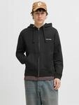 Kapuzensweatshirt JACK & JONES "JORNORREBRO EMB SWEAT ZIP HOOD NOOS", Herren, Gr. L,
