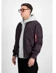 Bomberjacke ALPHA INDUSTRIES "MA-1 VF 59 Long", Herren, Gr. S, lila (plum),