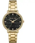 Quarzuhr MICHAEL KORS "PYPER", gelbgoldfarben, schwarz, Armbanduhren, Damen,