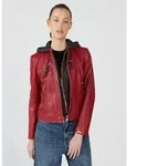 Lederjacke MAZE "Mico", Damen, Gr. XS, rot (chilli), Obermaterial: 100% Lammleder.