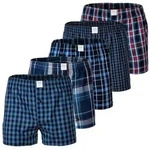 Webboxer MG-1 "Web-Boxershorts 5er Pack", Herren, Gr. M, blau (blau, rot),