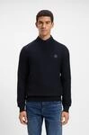 Strickpullover BOSS ORANGE "Anion", Herren, Gr. L, blau (dunkelblau404), Strick,
