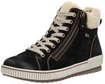 Winterboots REMONTE, Damen, Gr. 36, schwarz (schwarz, beige), Leder, Textil,