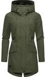 Ragwear Regenmantel "Begonia" Wasserdichter Damen &Uuml;bergangsmantel mit gro&szlig;er Kapuze