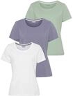 Eastwind T-Shirt 3er-Pack, Kurzarm, h&uuml;ftlang, f&uuml;r die Freizeit, aus Baumwolle
