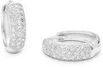 Paar Creolen AMOR "9959419", silber (silberfarben, kristallwei&szlig;), Ohrringe, Damen,