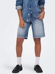 ONLY Jeansbermudas "ONLMATE REG BAGGY LONG SHORTS DNM NOOS" Baumwolle, Regular Waist