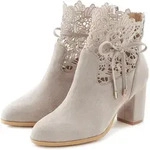 High-Heel-Stiefelette LASCANA "Sommerstiefelette", Damen, Gr. 43, grau,...