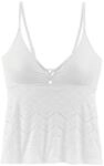 Tankini-Top LASCANA "Omara", Damen, Gr. 42, Cup A/B, beige (creme), Microfaser,