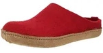 Hausschuh HAFLINGER "Haflinger Hausschuhe Filz", Damen, Gr. 43, rubinrot, Filz,