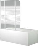 Marwell Badewannenfaltwand "White Stripes" 3 Stk. tlg. mit Sichtschutz, Breite: 125