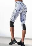 LASCANA ACTIVE Caprileggings "White Marble" Sporthose mit Mesheins&auml;tzen