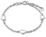 Armband AMOR "Herz", silber (silberfarben), Armb&auml;nder, M&auml;dchen, 14cm, Silber...